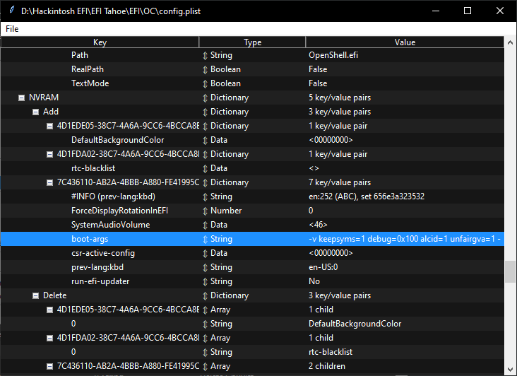 boot-args